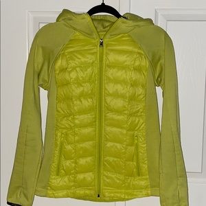 Calvin Klein Yellow Lime Down Finger Hole Jacket